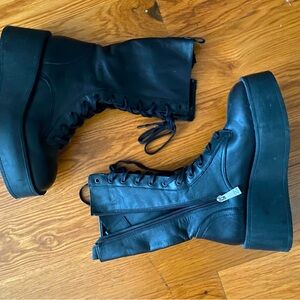 New Zara Mid Calf lace up Boots size 7